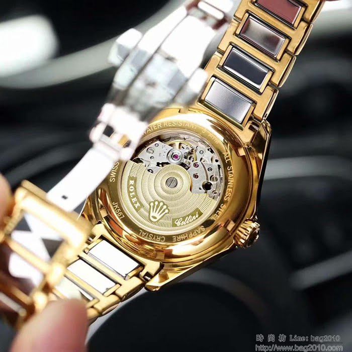 ROLEX勞力士 最新款式 勞力士日記系列 簡約版 原裝進口8205機械機芯 鎢鋼間精鋼錶帶 透視底蓋 男士腕表  wssb5044